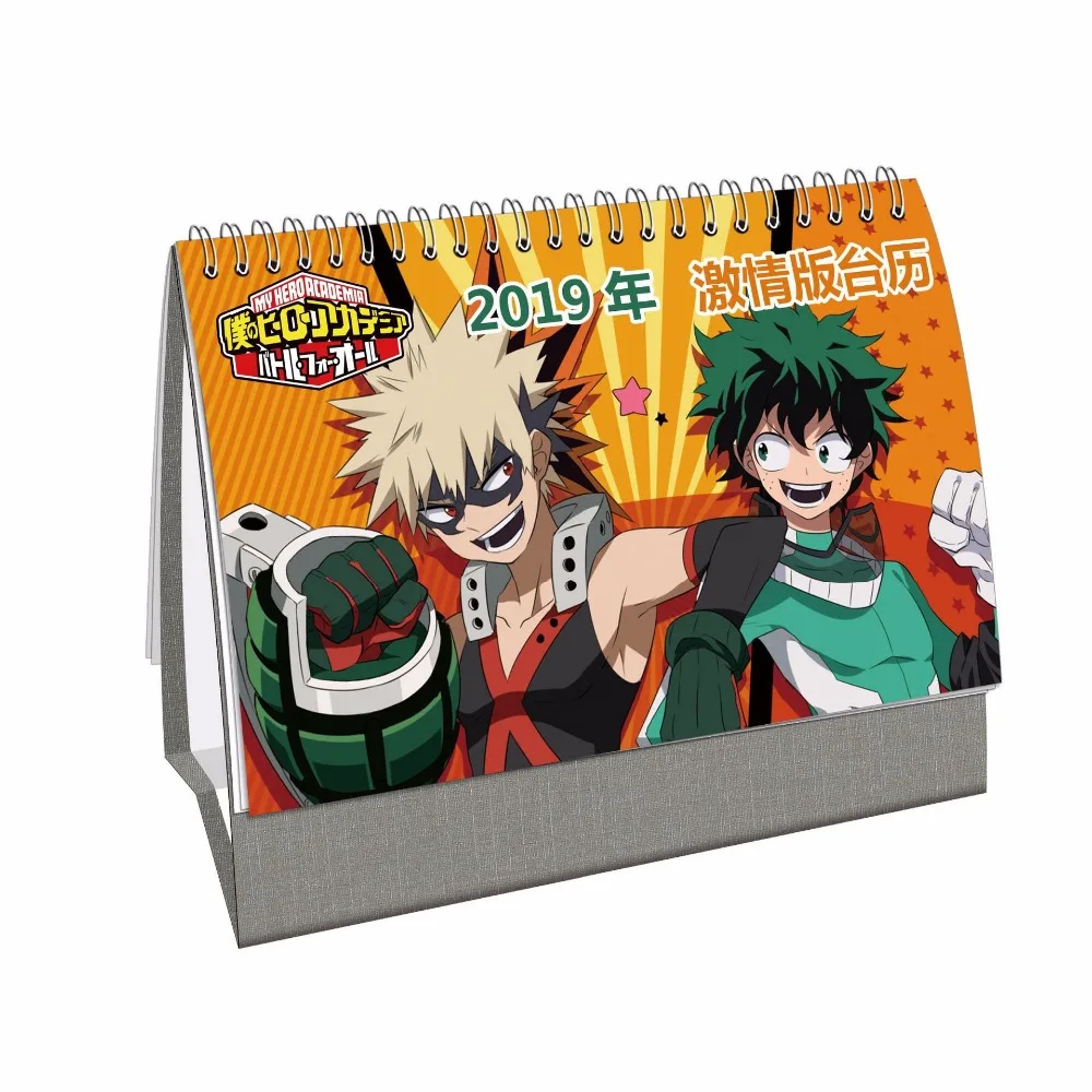 Japanese Anime My Hero Academia 3D Desk Calendar DIY Table Calendars Daily Schedule Planner Toys Gifts | Канцтовары для офиса и