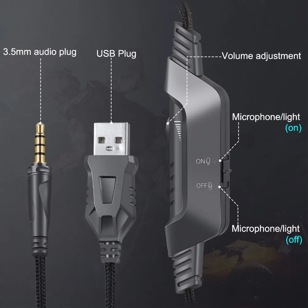 Игровая гарнитура с микрофоном casque PC Gamer Bass стерео наушники для PS4 Геймпад Новый