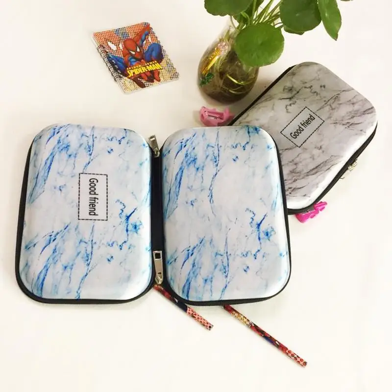 Пенал для карандашей из мрамора astuccio porta penne школьные принадлежности estuche escolar przybory szkolne большой емкости clear kalem kutusu cute