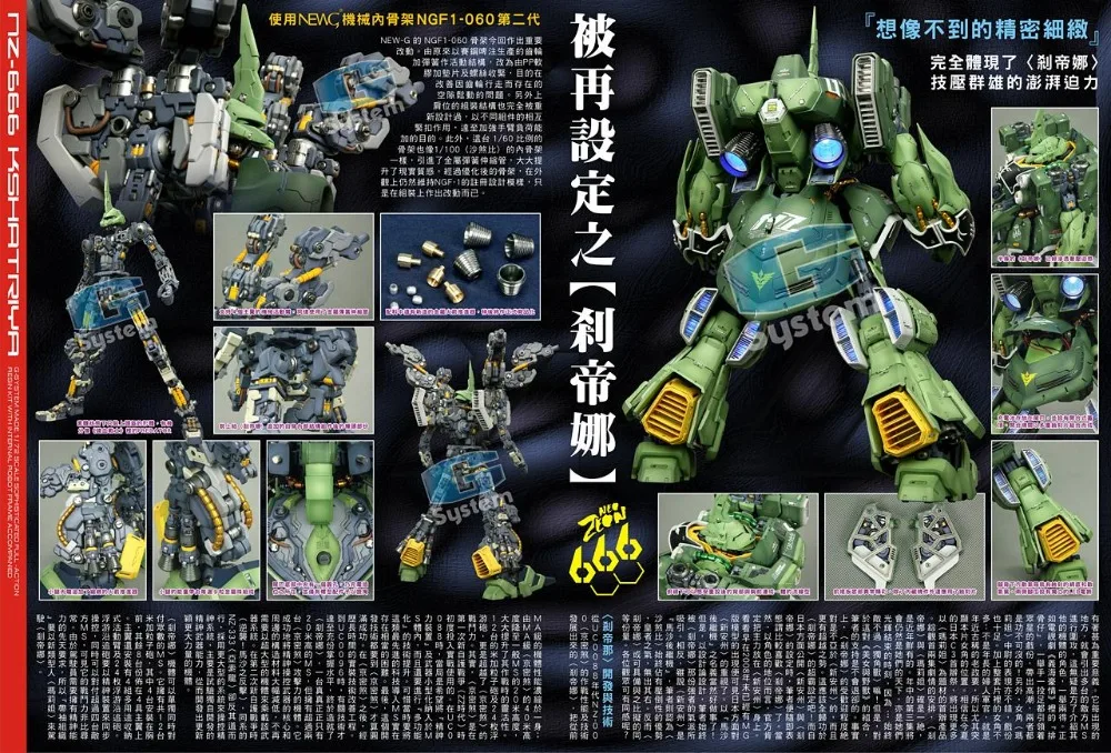 G-система Gundam Модель 1/72 NZ-666 Kshatriya(светодиодный светильник саблей в комплект не входит) Мобильный костюм комплект из смолы детские игрушки