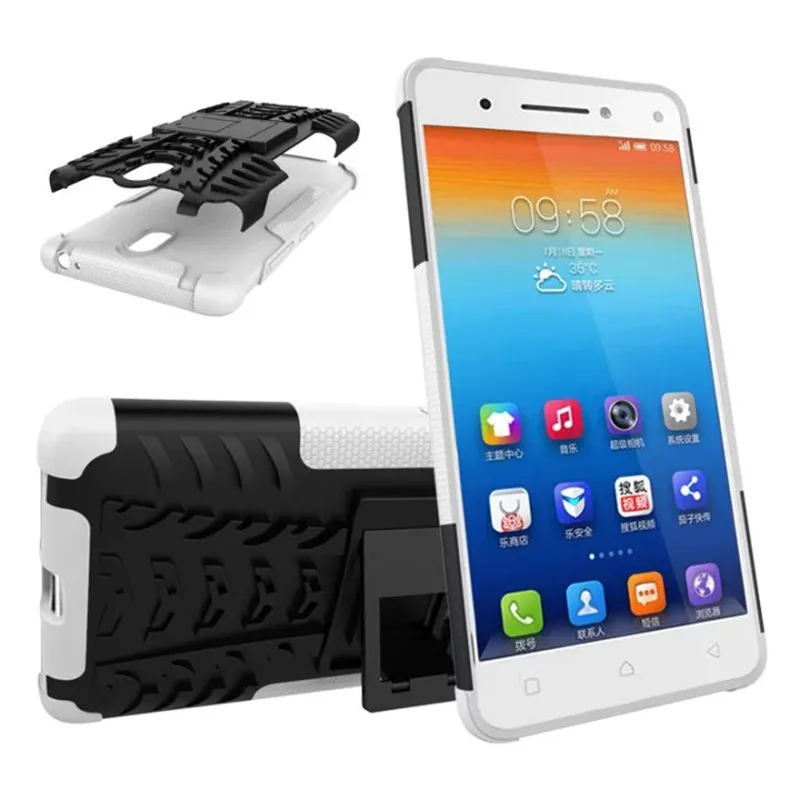 For Vibe S1 shell skin Mix Color TPU&PC Plastic Dual Armor Hybrid case with Stand Lenovo Cover |