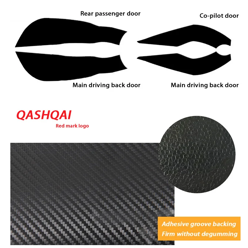 For Qashqai 2014-18 Mcrea 4 шт. Авто Стайлинг 3D двери антиударная площадка коврик наклейки для Nissan X-trail Qashqai J11- аксессуары - Название цвета: For Qashqai 2014-18
