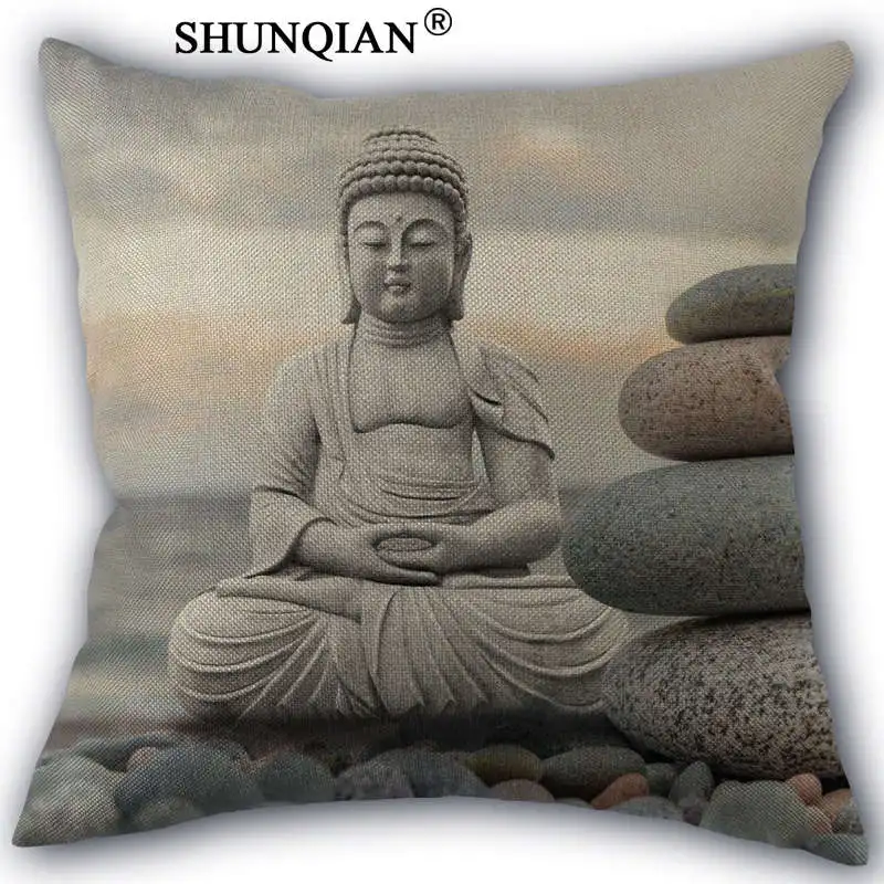 Wjy421 Zen Stone Будды Подушки Детские случае пользовательские Пледы Наволочки 45x45 см печатных Чехлы для мангала кровать дома cojines almofada - Цвет: pillow cases