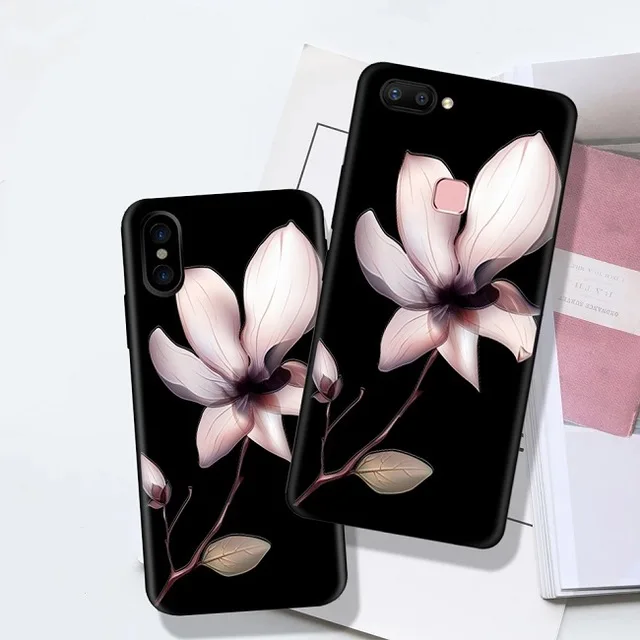 Чехол для xiomi Xiaomi mi 5 mi 5s mi 6 Чехол для xio mi Red mi 5 Plus чехол для Xiaomi mi 5 mi 6 mi 5S чехол с цветами розовый черный чехол - Цвет: 08