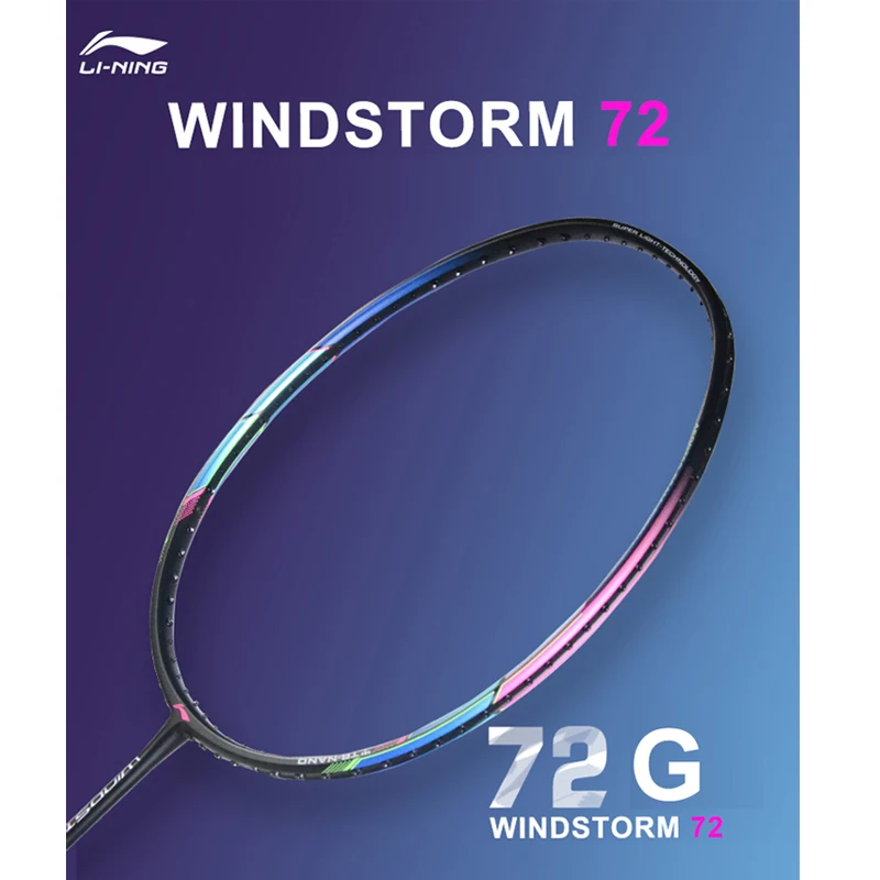 Li Ning WINDSTORM 72 ракетки для бадминтона одиночный ракетка светильник