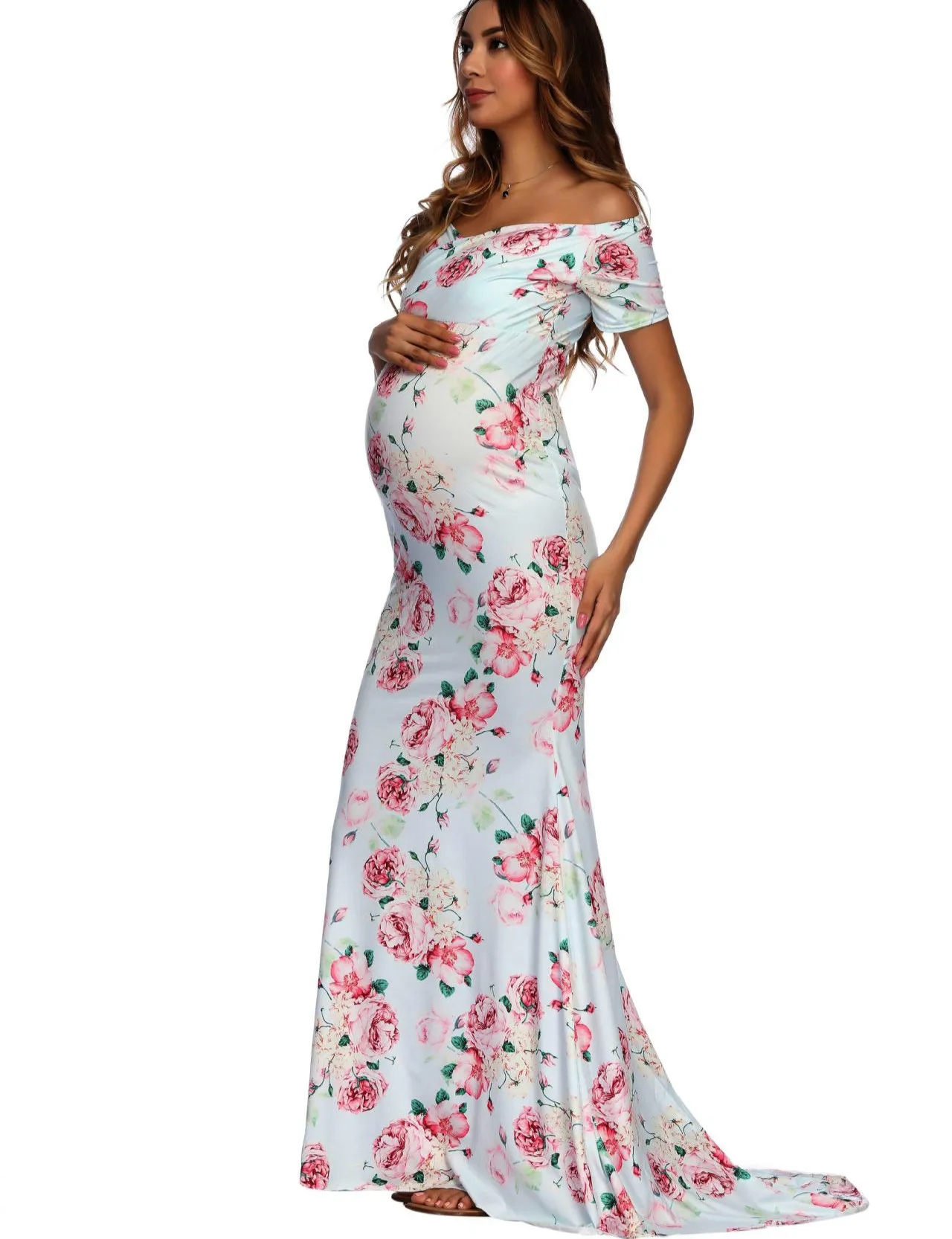 Реквизит для фотосъемки беременных женщин платье макси кормящих Одежда с