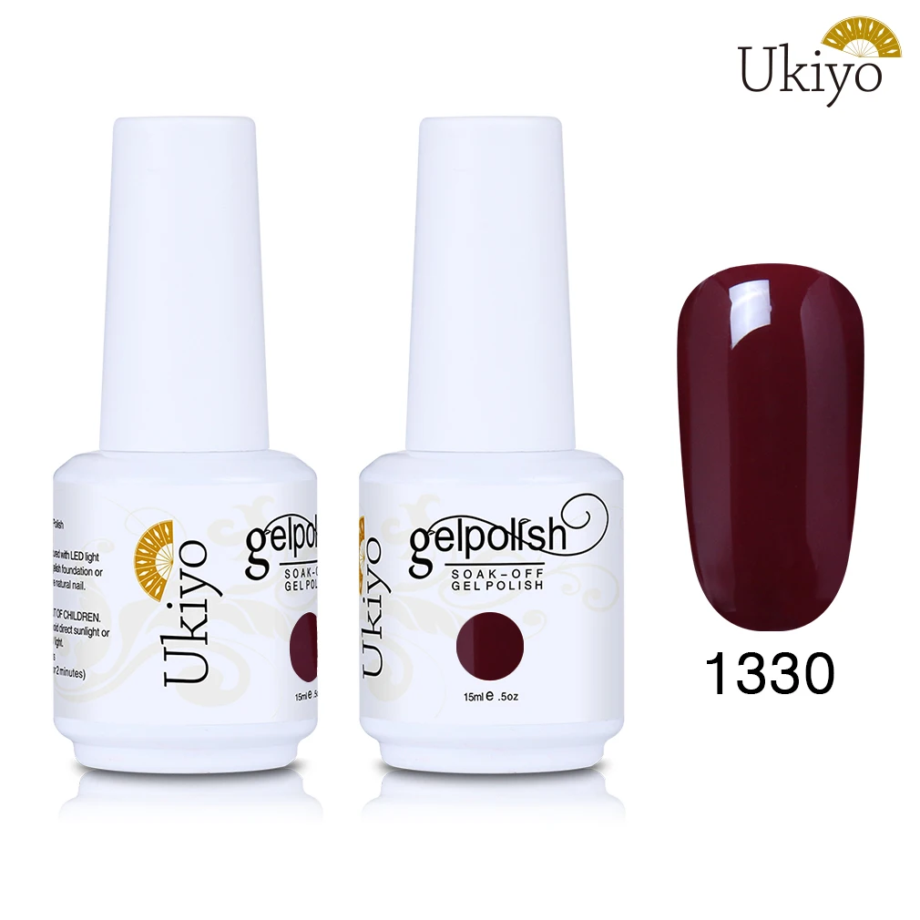 1330 Ukiyo 15 мл Лак для ногтей 170 великолепный цвет Гель-лак для ногтей Vernis полуперманентное верхнее покрытие Базовое покрытие гель-лаки для ногтей Гель-лак - Цвет: 1330