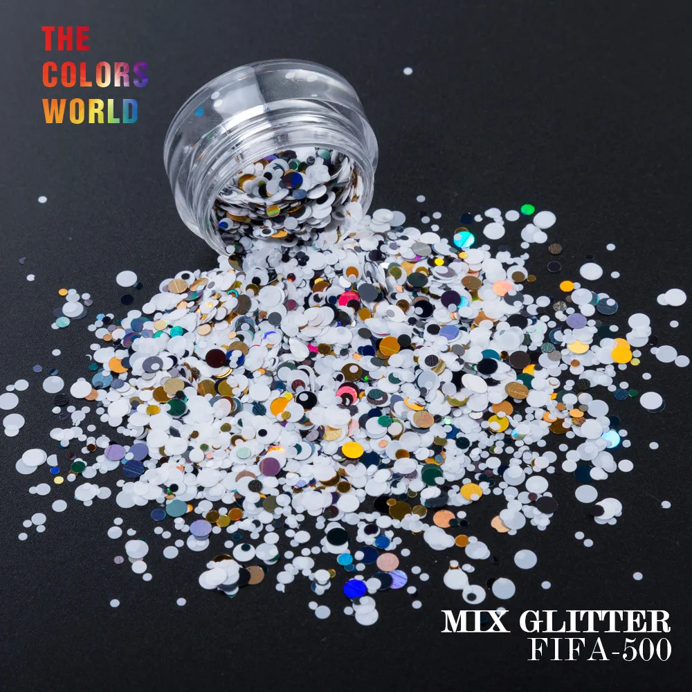 

TCT-124 Mix Shape Mix Size Nail Glitter For Nail Art Decorations Makeup Facepainting Body Art World Cup Manual DIY Decorations