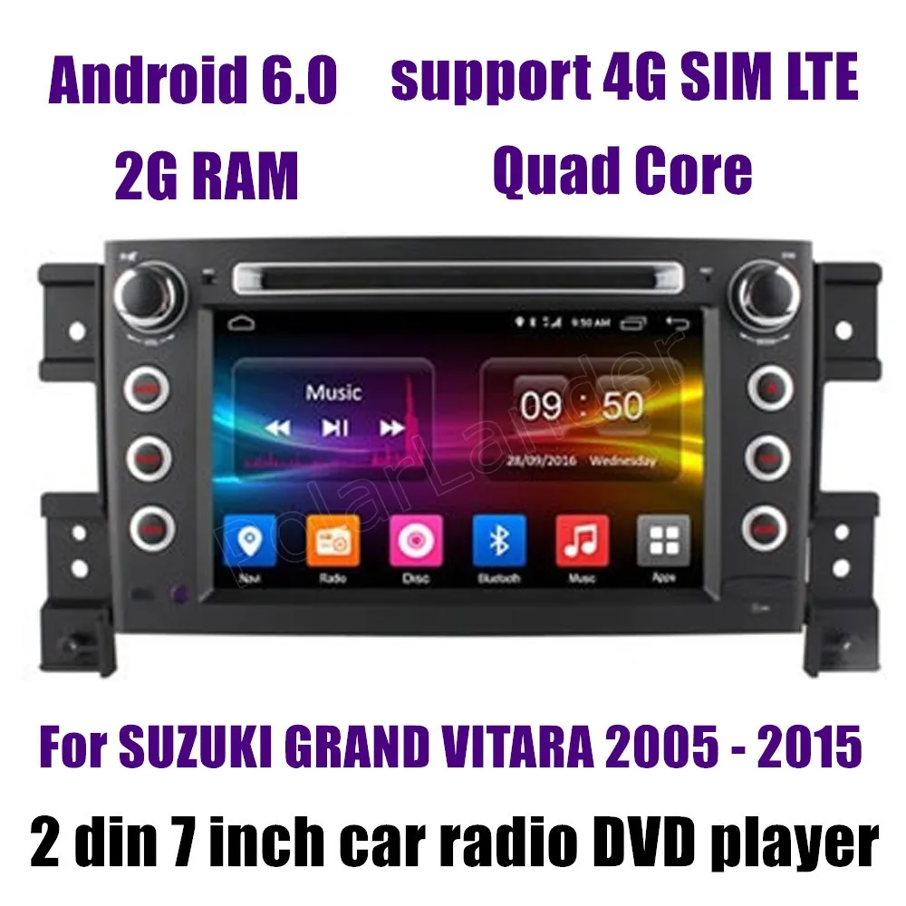 7 &quotдюймов 2 din четырехъядерный Android 6 0 Автомобильный DVD Радио palyer для SUZUKI GRAND VITARA