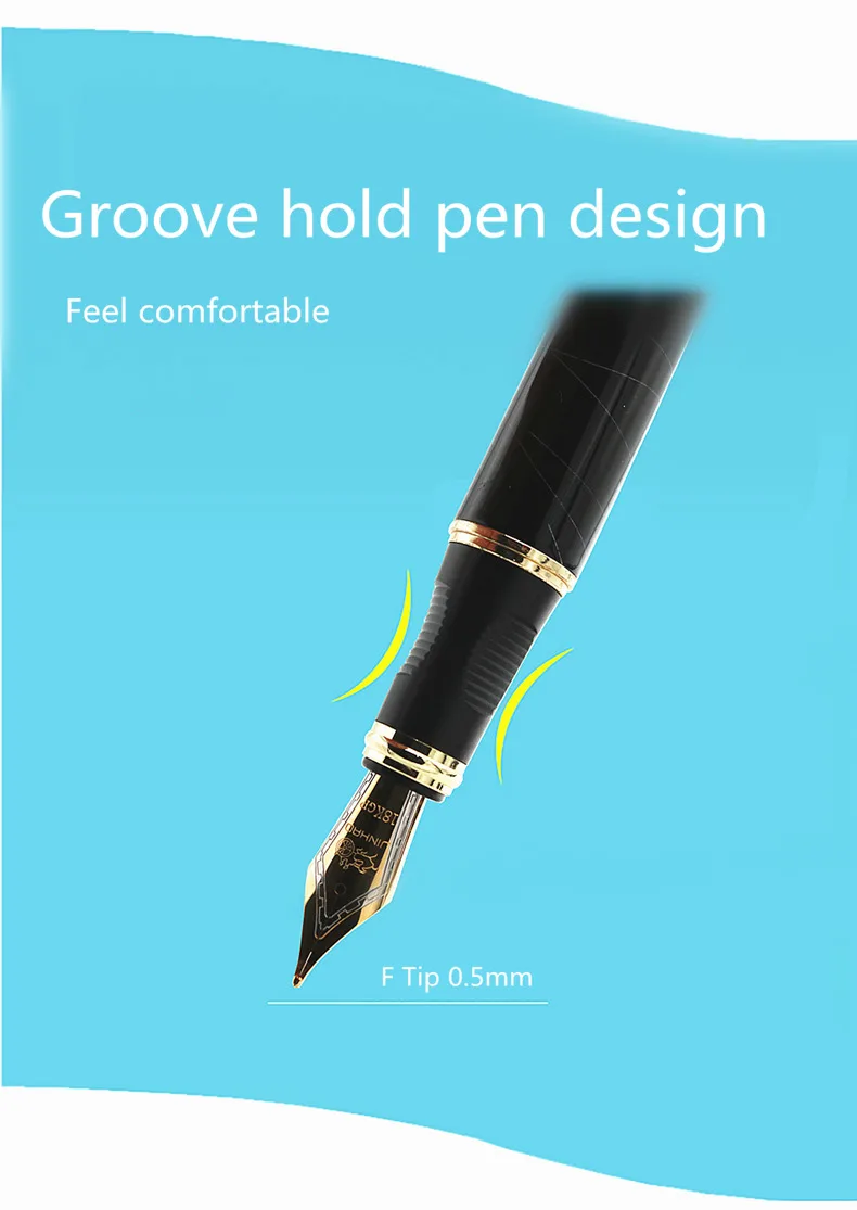 JINHAO X450 передовые перьевая ручка, покрытие из 18 к GP чернильная ручка NIB больше цветов на выбор упаковки с черной ручкой мешочек Горячая распродажа