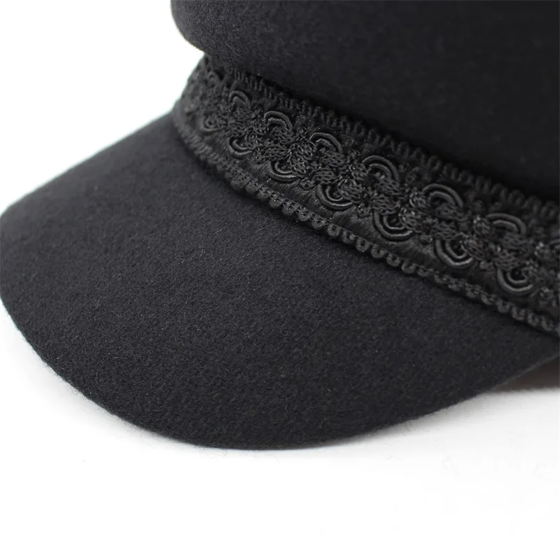 Minhui 2018 Новая модная кружевная черная шляпа женские военные шляпы Gorras женская