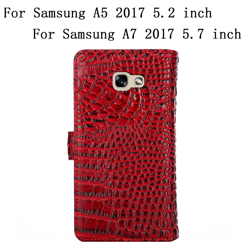 Luxury Leather Case For Samsung Galaxy A5 2017 A520 Flip Cover Multifunction Phone Cases A7 A720 2018 A750 | Мобильные телефоны и