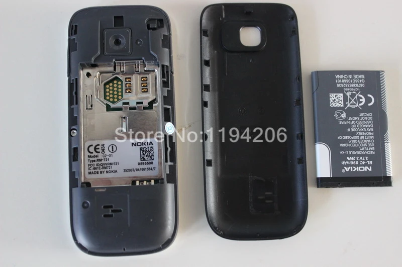 C2-01 разблокированный Nokia C2-01 1020mAh 3.15MP 3g Поддержка русской клавиатуры и аракбической клавиатуры и иврит клавиатуры мобильного телефона