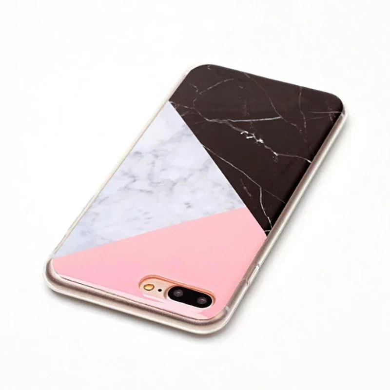 200 шт./лот Глянцевая фарфор узор Мрамор чехол для iPhone 7 6 S плюс Мягкие силиконовые