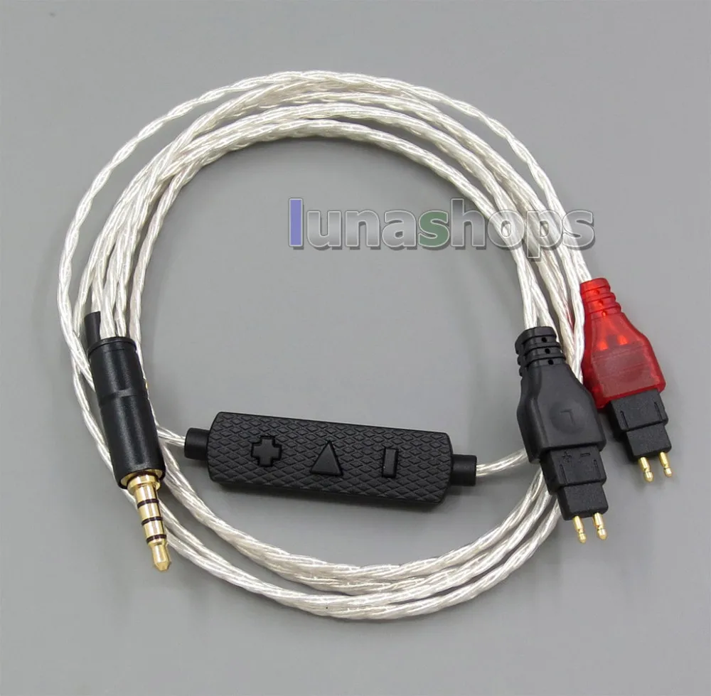 

OCC + Silver Plated Copper Mic Remote Cable For Sennheiser HD580 HD600 HD650 HDxxx HD660S HD58x HD6xx Headphone LN005436