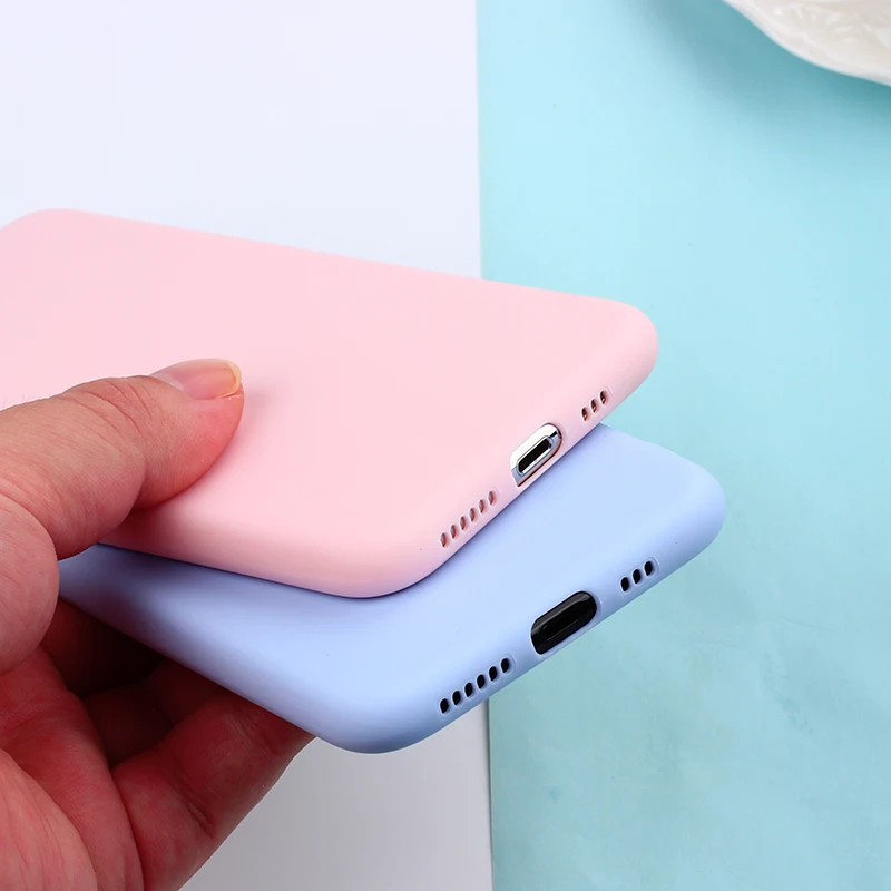 Матовый чехол карамельного цвета для iPhone 7 Plus 6 6s 8 5 5S SE XS MAX X XR простой однотонный