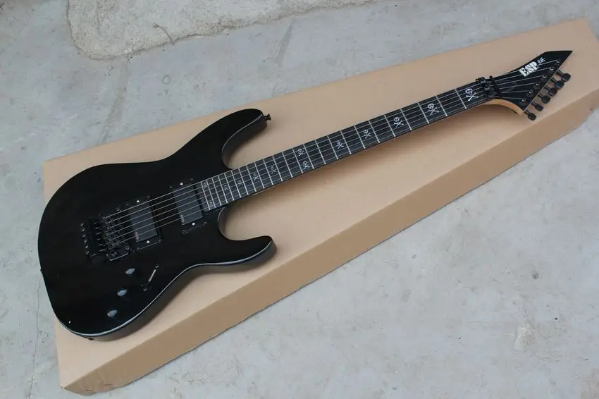 Kirk Hammett signature KH-2 электрогитара черный KH2 гитара 9 в активные звукосниматели с черепом инкрустация custom shop гитара