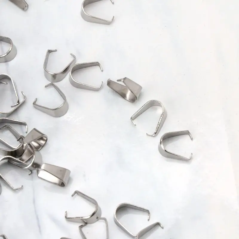 60 шт. зажим с алюмининизированной отделкой дужка застежка болтается медальон