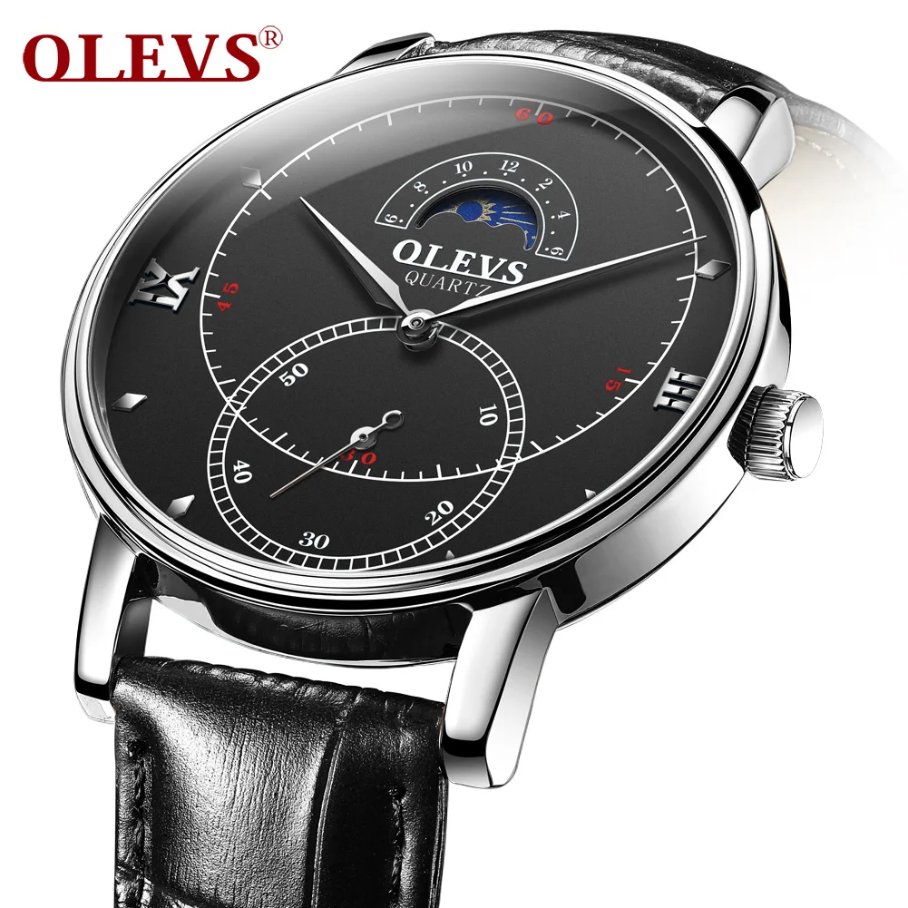 OLEVS Роскошные Брендовые мужские часы с большим циферблатом Relogio Masculino Japan Movement