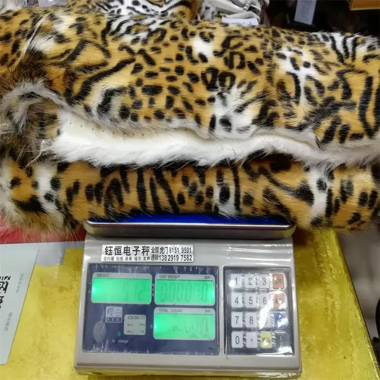 Искусственная кожа животных плюшевая леопардовая ткань для волос Экологически