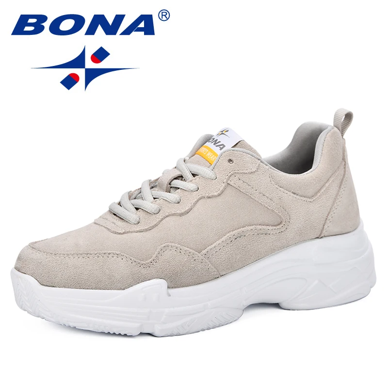 

Кроссовки женские BONA, дышащие, на высоком каблуке, весна-лето, 2019