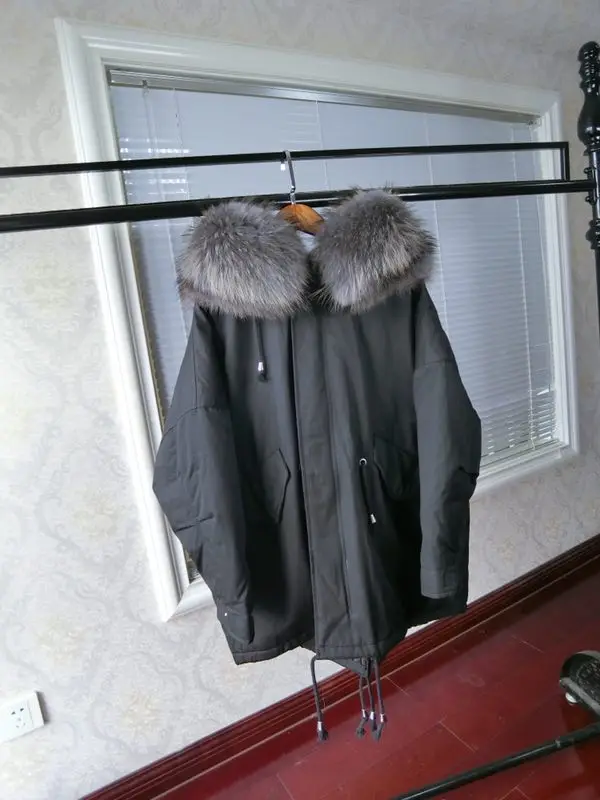 OFTBUY бренд, зимняя куртка, Женская парка, верхняя одежда, парки, натуральный мех енота, пальто, белый утиный пух, теплая плотная куртка - Цвет: 5