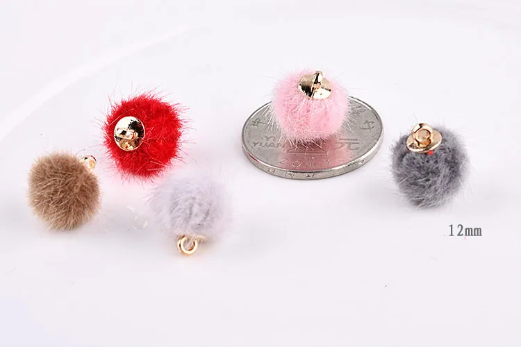 Серьги-подвески сделай сам Guazhu миниатюрные Искусственные шарики из меха норки