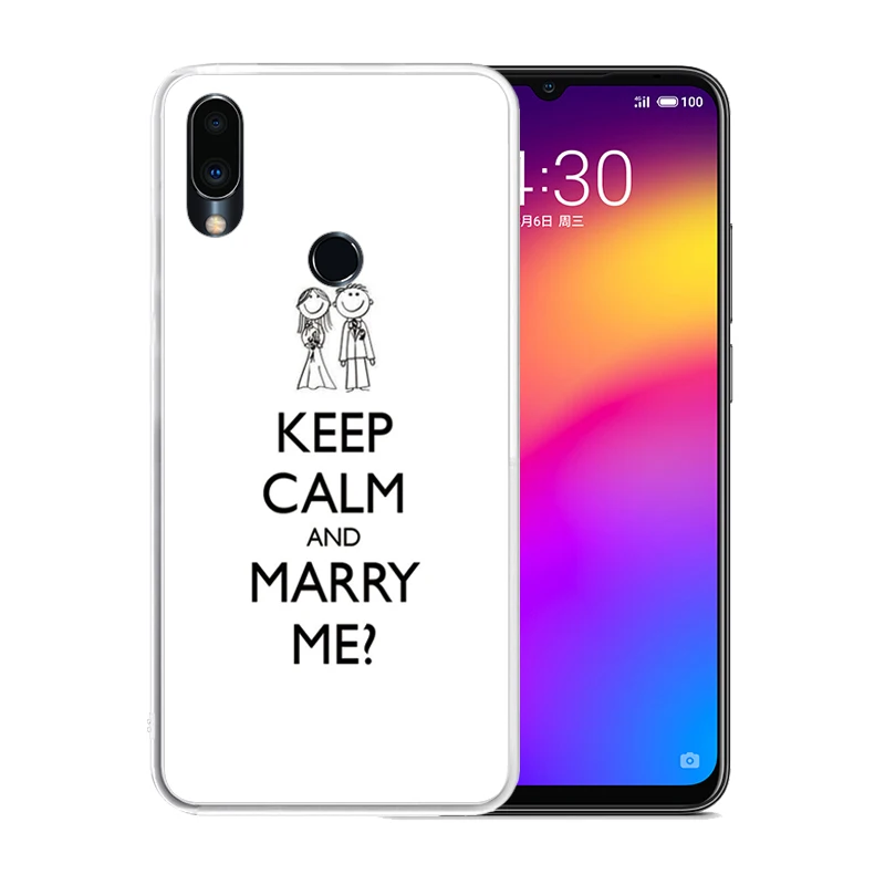 Soft Silicone Clear TPU Case for Meizu 16S Pro Note 9 M8 M6 15 Lite 16 Black Red Anti-Scratch Keep Calm and Carry On Cover | Мобильные