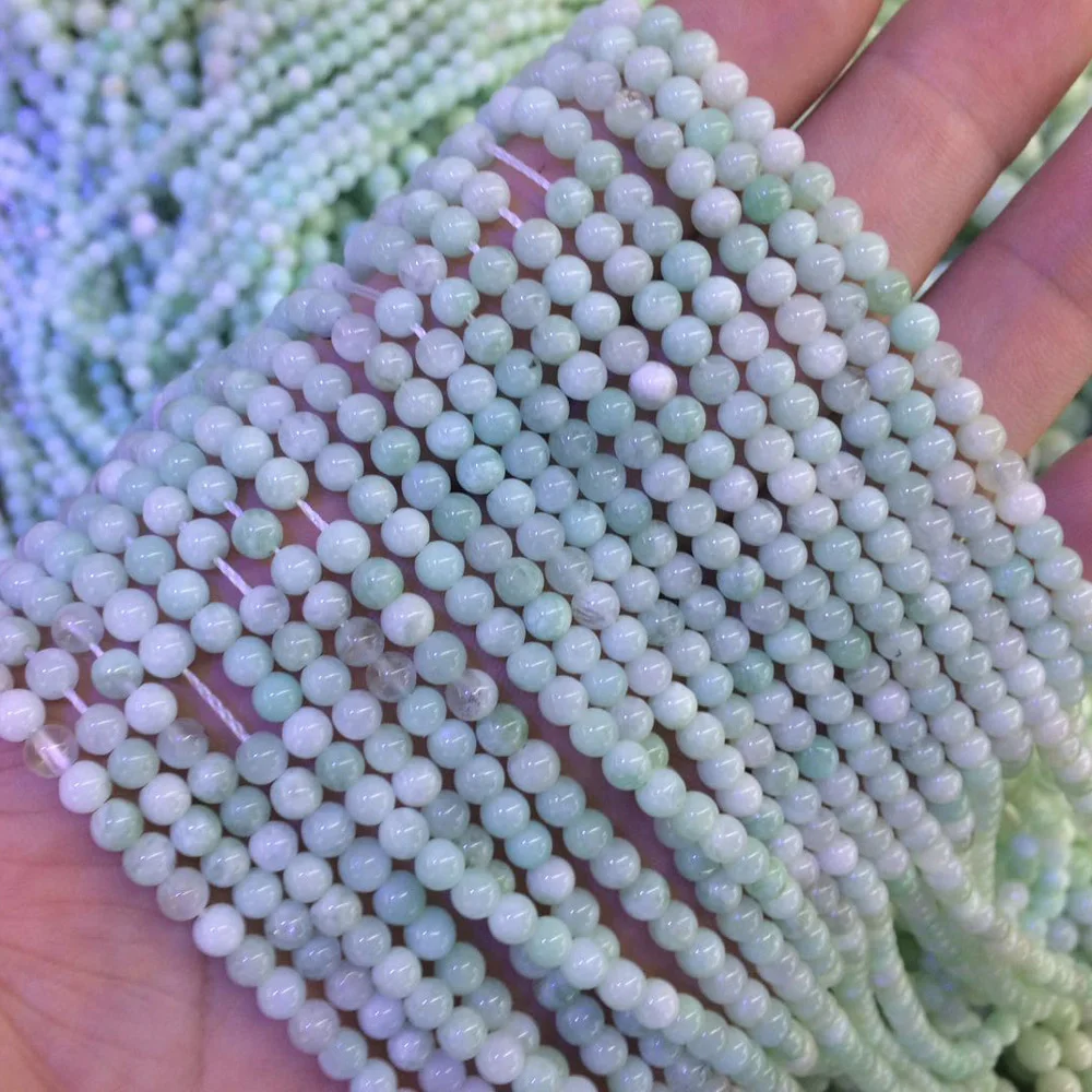 

round green moonstone beads natural gemstone beads DIY loose beads for jewelry making strand 15 inches wholesale !