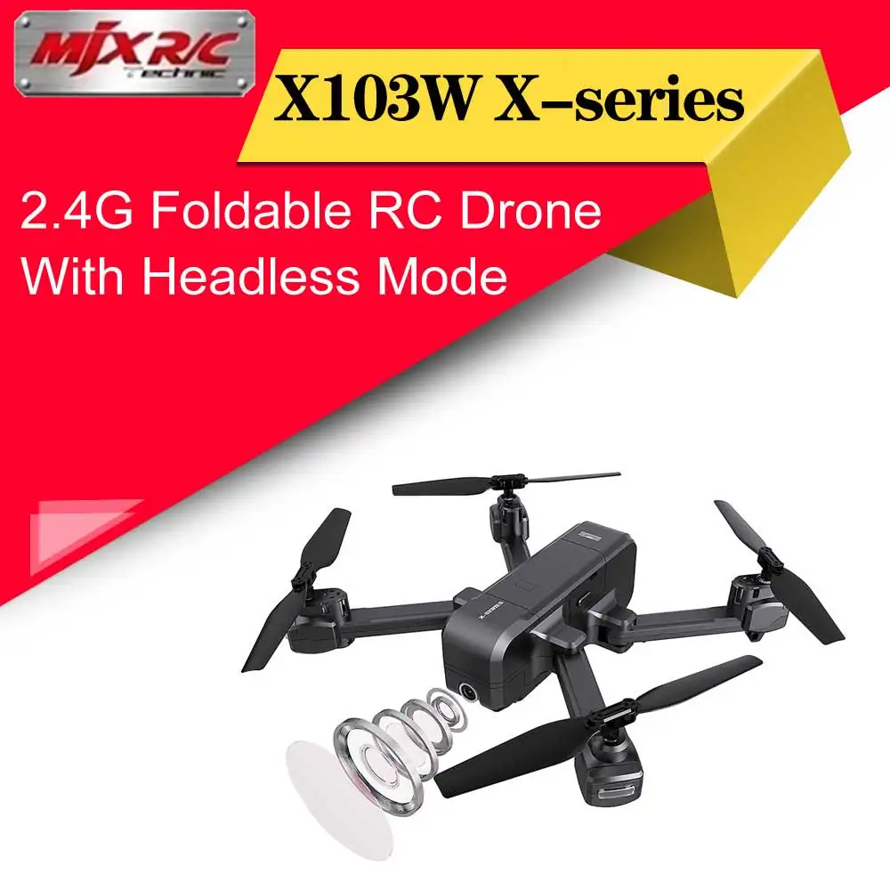 MJX X103W X series 2 4G складной gps Радиоуправляемый Дрон 1080P Wifi камера Безголовый режим
