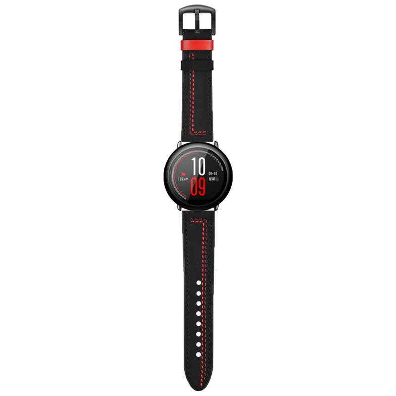 Для Xiaomi Huami Amazfit Pace ремешок кожаный Смарт-часы спортивные 22 мм ширина ремешка для amazfit stratos 2/Galaxy watch 46 мм/moto 360