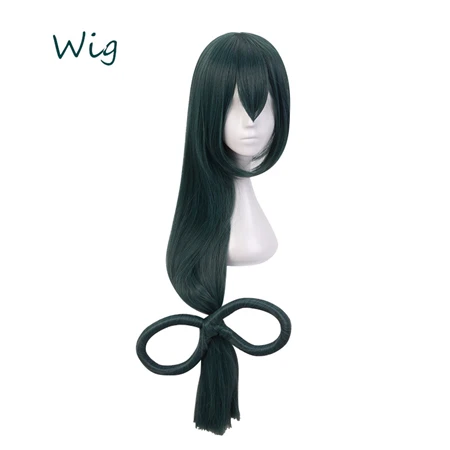 Wig Hot My Hero Academia Anime Cosplay Coffee Shop Little Hero Asui Tsuyu Cafe Maid Cosplay Costume Cat Female Dress Uniforms - Цвет: Wig
