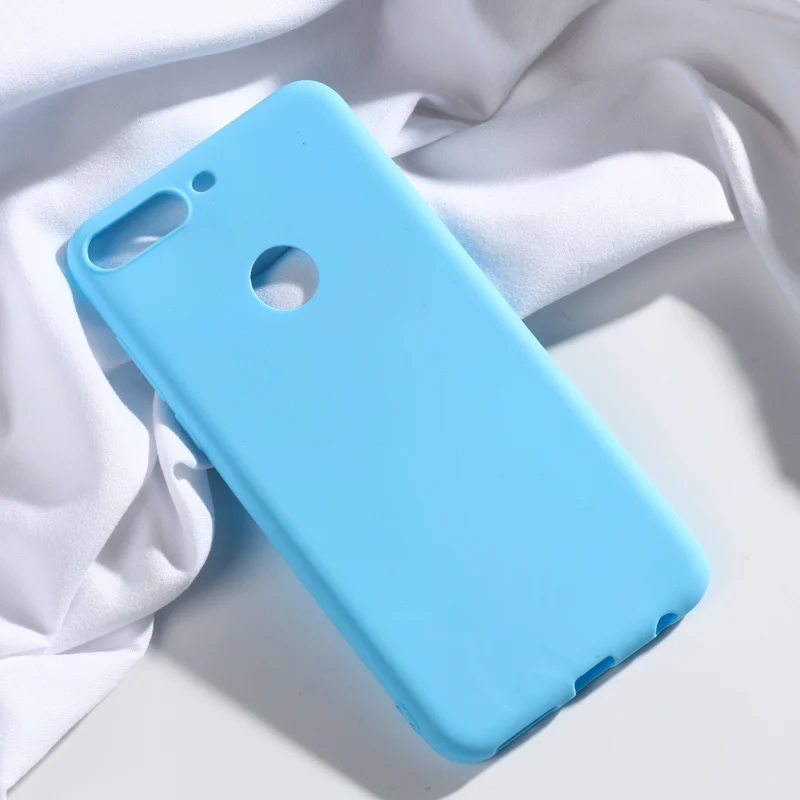 Чехол для huawei Honor 7C чехол 5,7 дюймов AUM-L41 карамельный цвет силиконовый чехол s для Honor 7 C 7C Pro LND-L29 5,99 Fundas Coque Capa - Цвет: SkyBlue