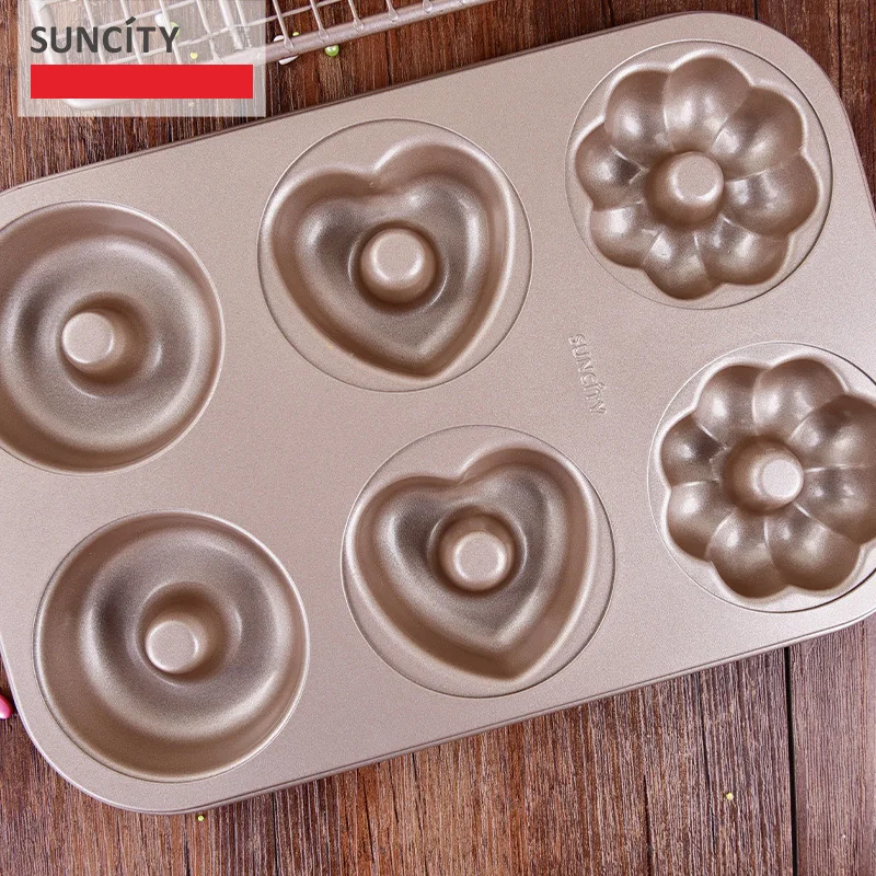 6 чашек антипригарная металлическая Форма для приготовления пончиков