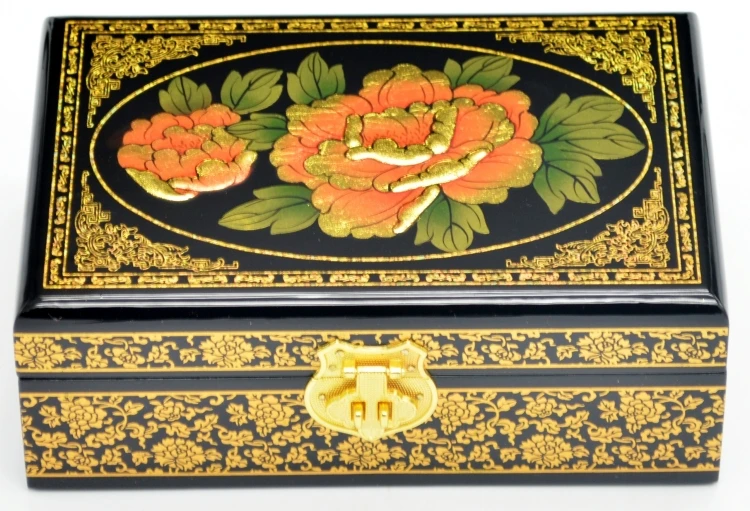 PingYao Shanxi китай ручной светильник лаковые китайские лаковые ювелирные изделия коробка чехол для хранения традиционные деревянные ремесла свадебный Декор