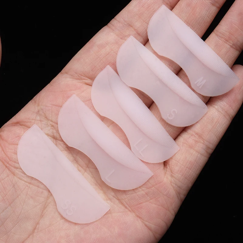 5pairs Silicone 3D Eyelash Curler Eyelash Perm Pad Recycling Lashes Rods Shield lifting Applicator Tools Makeup Accessories