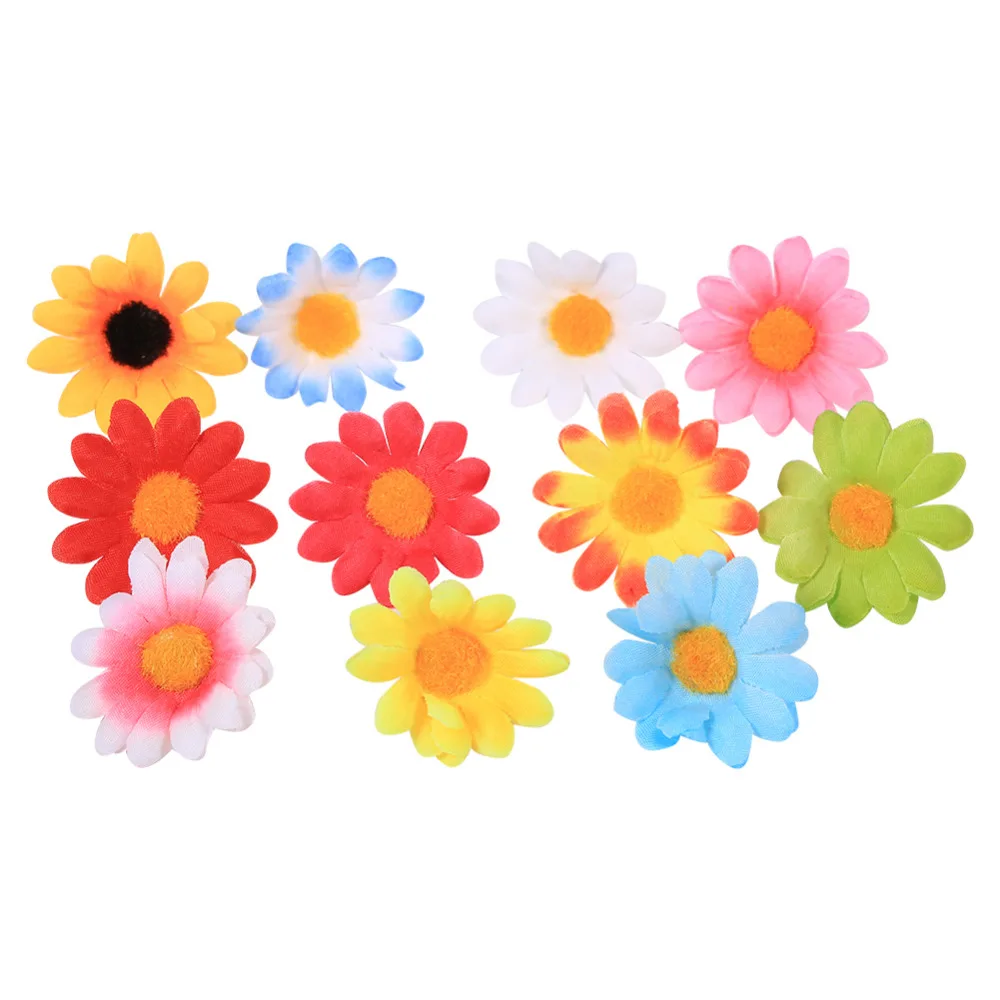 100/лот смешанных цветов черного красного синего желтого в виде небольшой ромашки