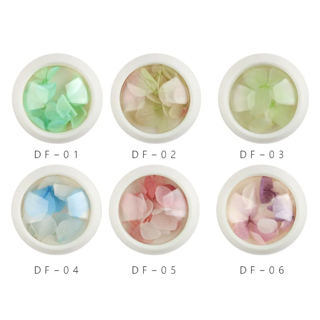 3D дизайн сухое украшение в виде лепестков сушеные цветы УФ гель для ногтей