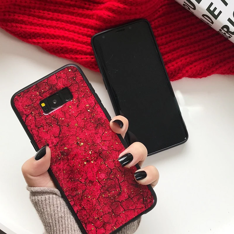 Роскошные мраморные чехлы для телефонов Samsung Galaxy S7 edge S9 S8 Plus Note 9 8 Мягкая