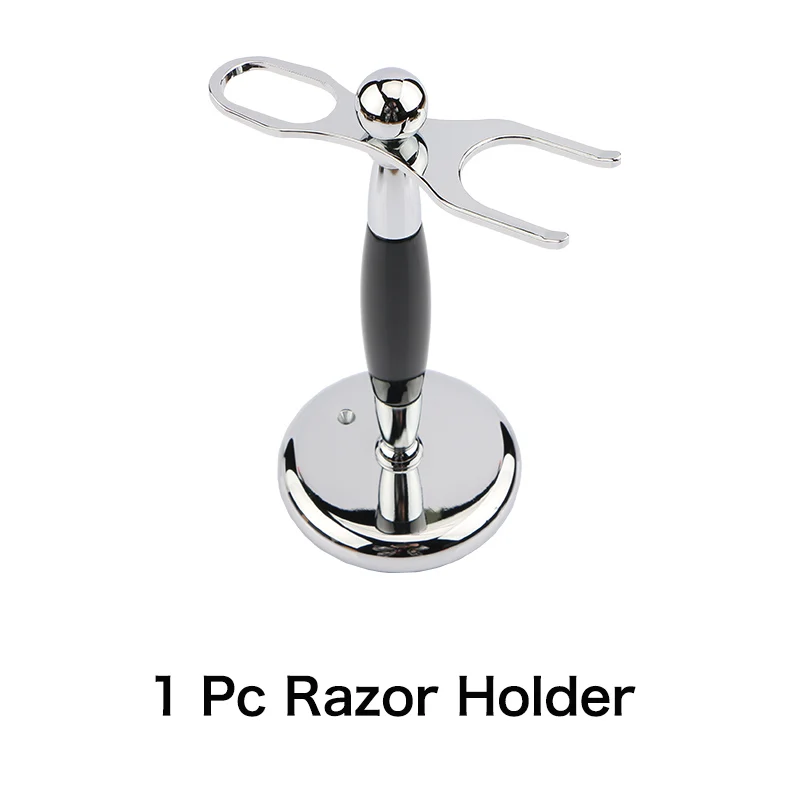1 Pieces Holder Haard высокое качество цинковый сплав и Черная смола бритва подставка и бритвенная щетка подставка серебро - Цвет: 1 Pieces Holder
