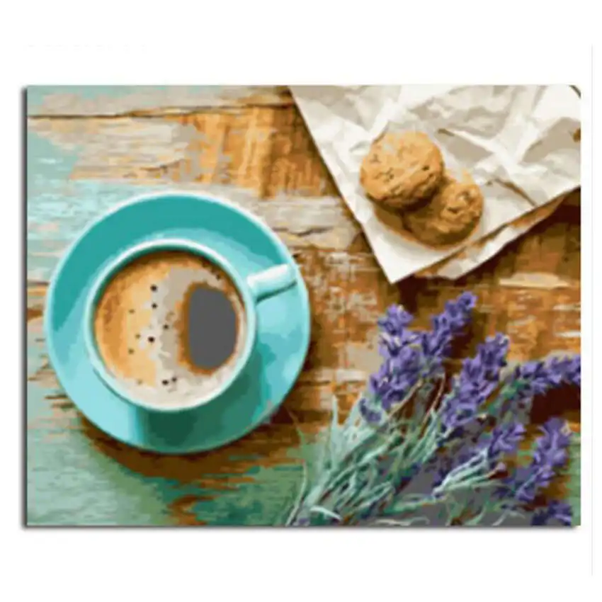 Diy картина по номерам, Мак, Раскраска по номерам, кофе краска по номерам - Цвет: coffee painting