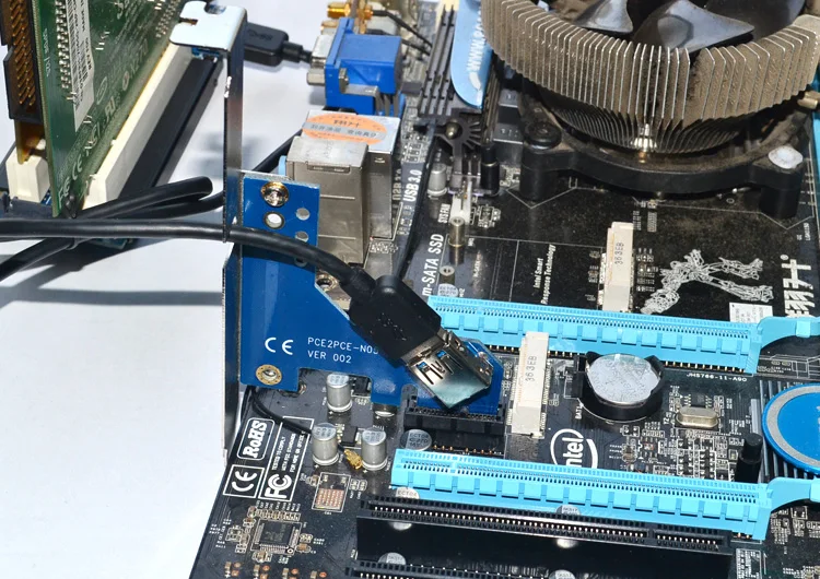 Плата расширения Pci E для настольного ПК с двумя слотами PCI USB 3 0 к адаптер карта Add