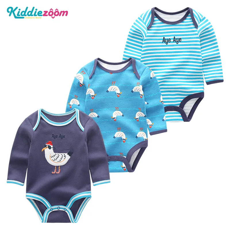 BDL3023 Для маленьких девочек одежда; богемный комплект, roupa de bebe, Одежда для новорожденных Одежда для мальчиков Детский комбинезон с принтом в виде хлопок длинные Sheeve детские пижамы 3 шт./компл. Топы ropa bebe - Цвет: BDL3023