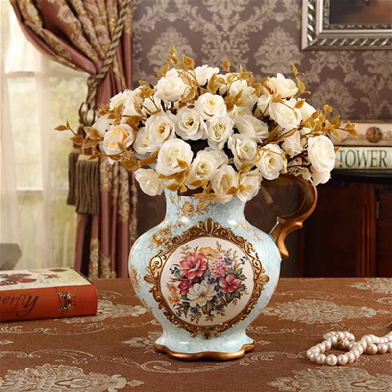 Декоративные вазы в европейском стиле украшения для свадебного подарка гостиной