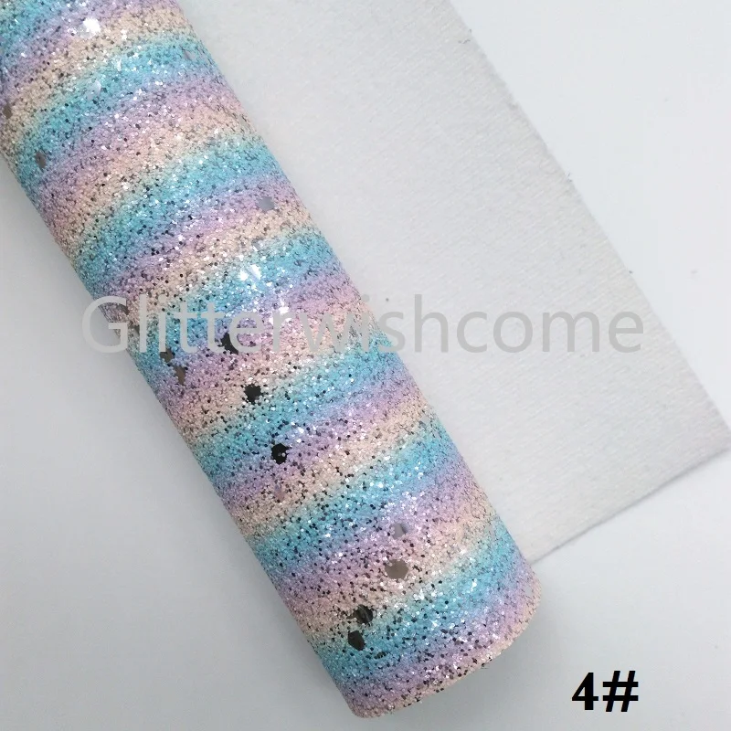 Ткань Glitterwishcome 21x29 см Размер A4 винил для бантов с принтом в полоску блестящая кожа
