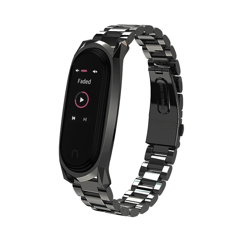 Металлический ремешок mi jobs для Xiaomi mi Band 4 Безвинтовой браслет из нержавеющей стали Сменные аксессуары для mi Band 4