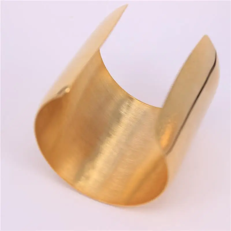 Гладкие Женские браслеты из нержавеющей стали золотого цвета ювелирные изделия