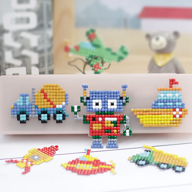 Алмазная картина полный дрель 5D для детей DIY мультфильм милый транспортировка