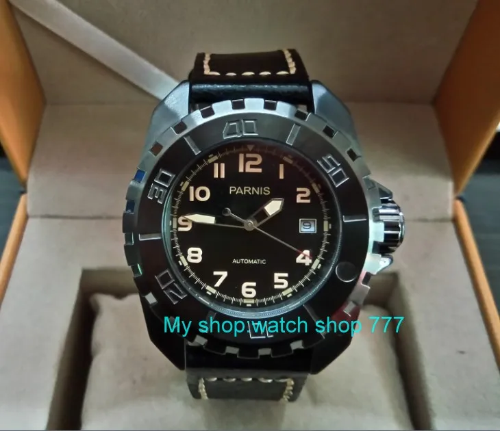 Мужские автоматические часы Parnis механические с кристаллом Sapphire 44 мм 115|watches sapphire