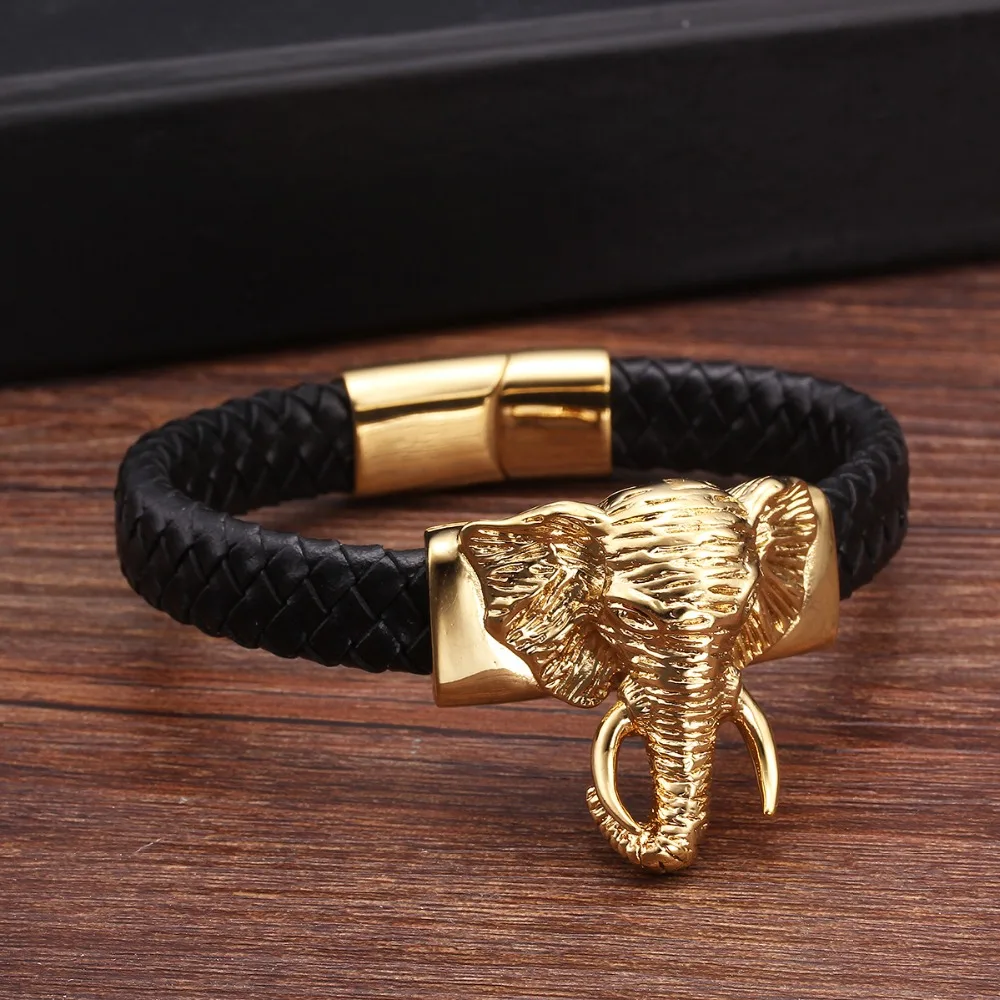 Мужской браслет из нержавеющей стали с звеньями звеньев животных | Украшения и